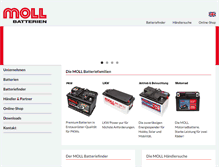 Tablet Screenshot of moll-batterien.de